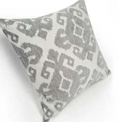 Insignia Gray Outdoor Throw Pillow 19x19