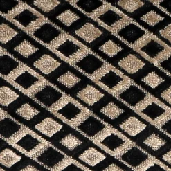 Jager Black Diamond Textured Velvet Throw Pillow 12x20