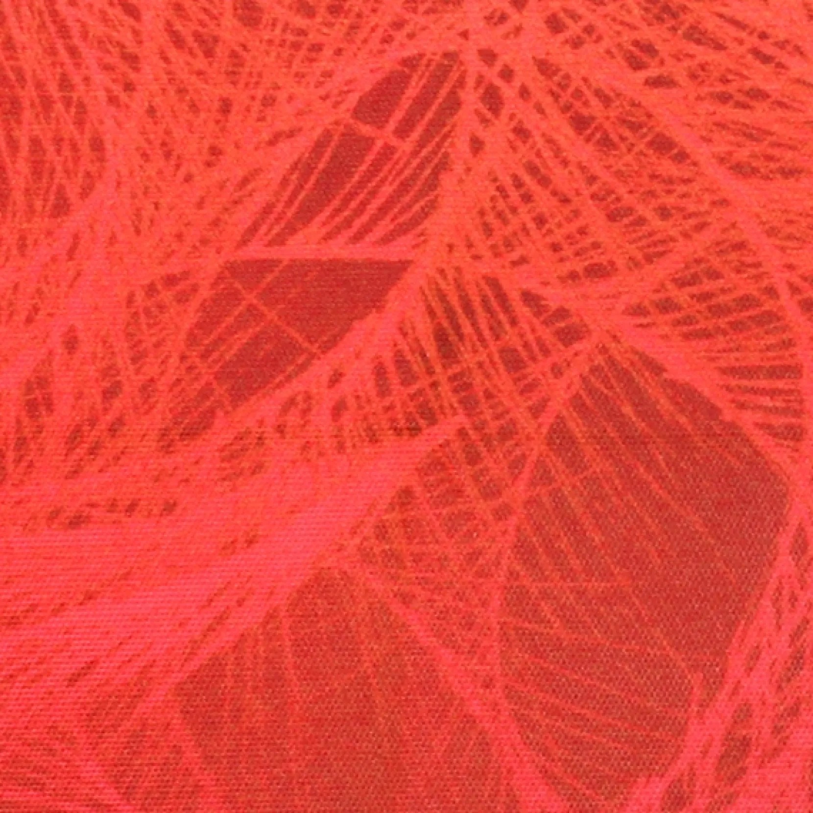 Karalina Feather Swirl Red Throw Pillow 20x20