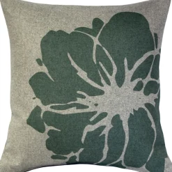 Kukamuka Lily Green Throw Pillow 19x19