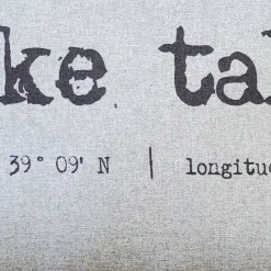 Lake Tahoe Gray Felt Coordinates Pillow 12x19