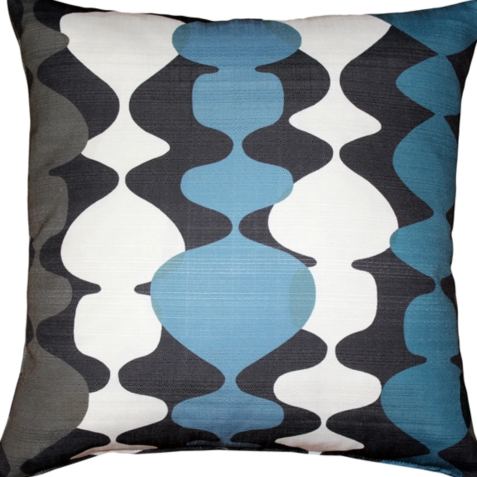 Lava Lamp Charcoal Blue 19x19 Throw Pillow