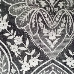 Leone Damask Dark Gray Throw Pillow 21x21