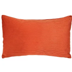 Liminal Koi Orange Striped Velvet Throw Pillow 12x19