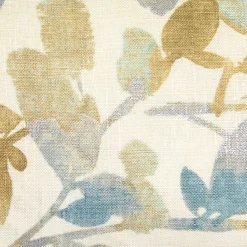 Linen Leaf Marine Throw Pillow 12x20