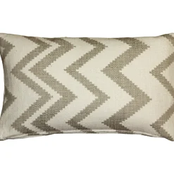 Lorenzo Zigzag Cream 12x20 Throw Pillow