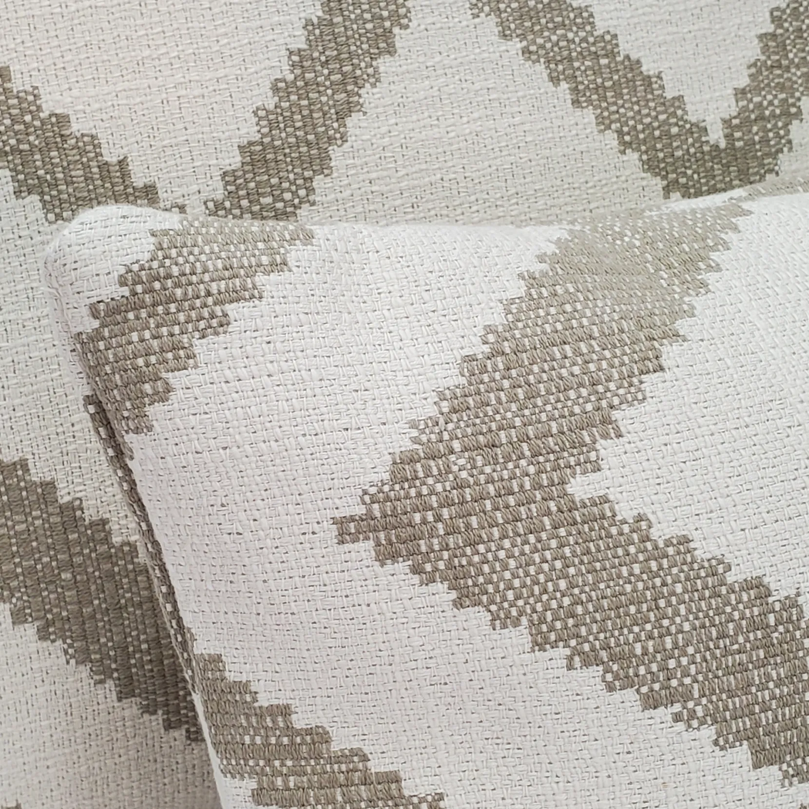 Lorenzo Zigzag Cream 12x20 Throw Pillow