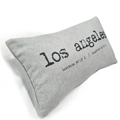 Los Angeles Gray Felt Coordinates Pillow 12x19