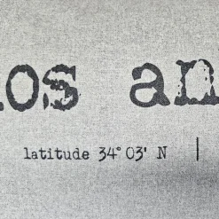 Los Angeles Gray Felt Coordinates Pillow 12x19