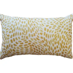 Matisse Dots Golden Yellow Throw Pillow 12x19