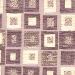 Mauve and Cream Chenille Blocks Throw Pillow
