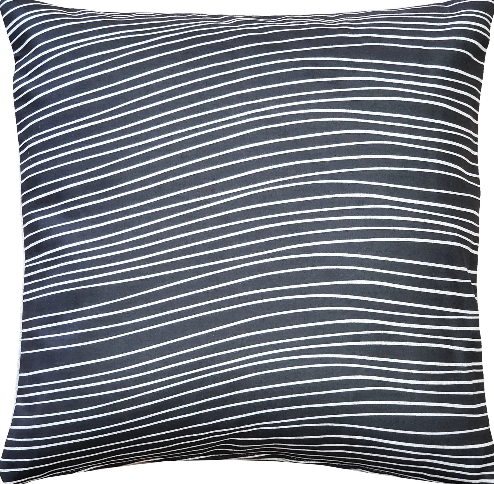 Meraki Charcoal Black Throw Pillow 19x19