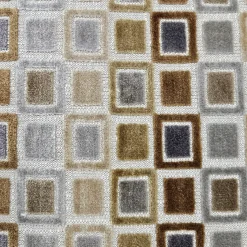 Mod Grid Gold Velvet Throw Pillow 21x21