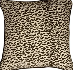 Ocelot Print Cotton Large 22x22 Throw Pillow
