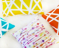 Paint Deco Fiesta Throw Pillow 15x15