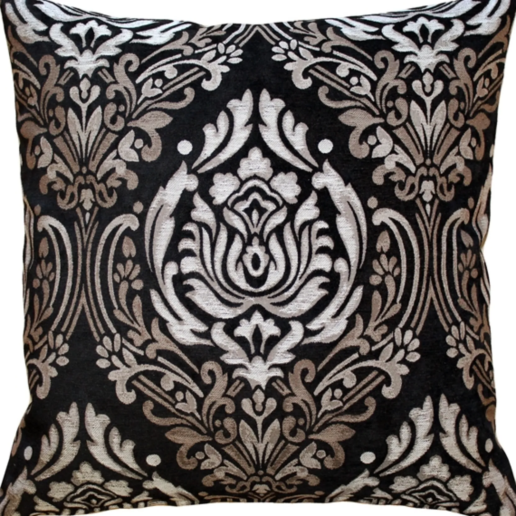 Palazzo Black 22x22 Throw Pillow