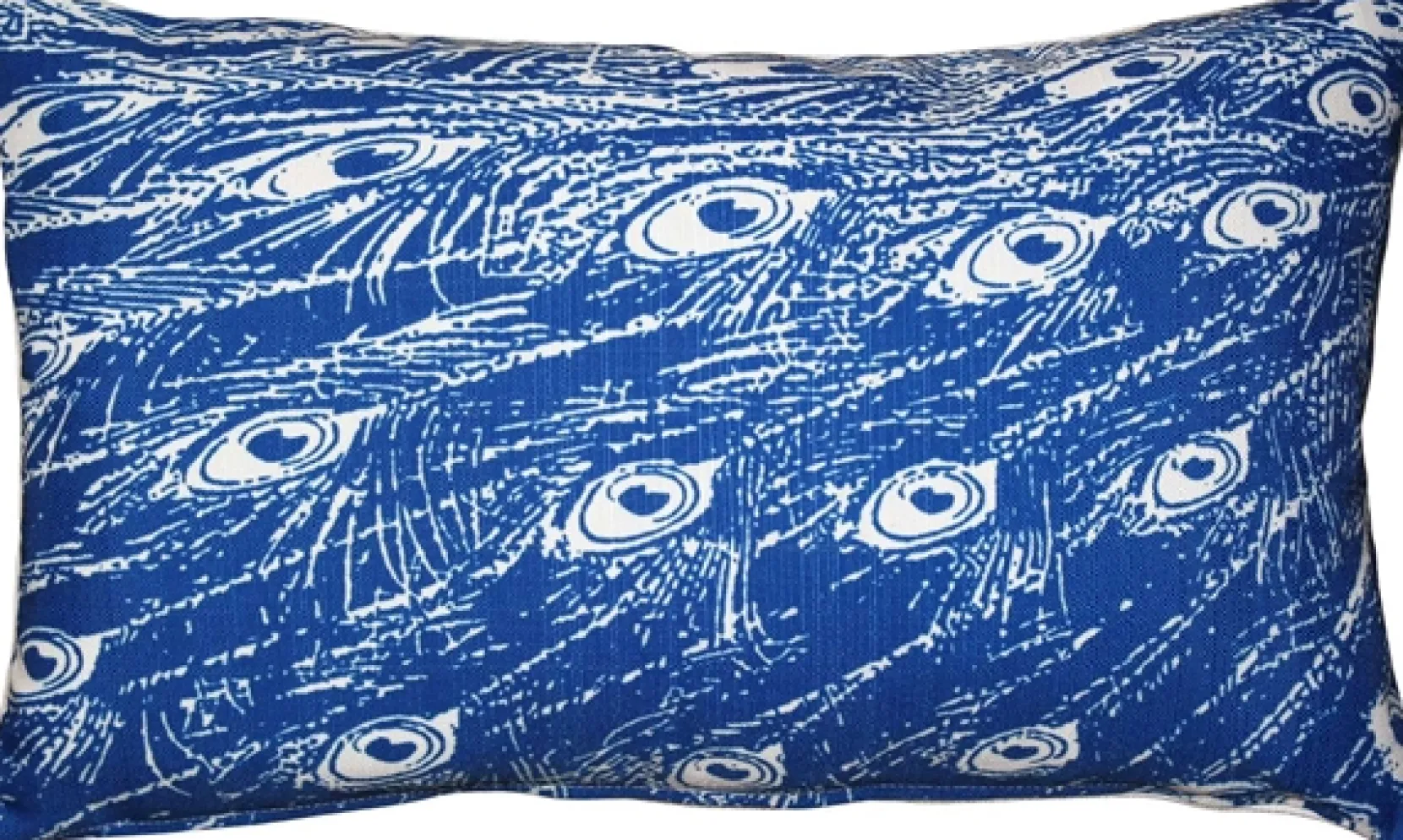 Peacock Blue Relief Throw Pillow 12x20