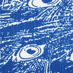 Peacock Blue Relief Throw Pillow 12x20