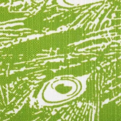 Peacock Green Relief Throw Pillow 12x20