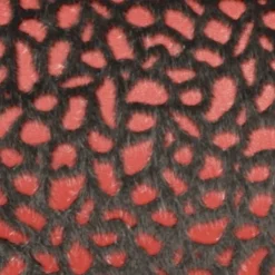 Pebbles in Red 18x18 Faux Fur Throw Pillow