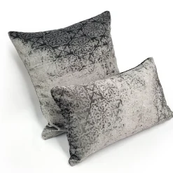 Pewter Gray Velvet Throw Pillow 17x17