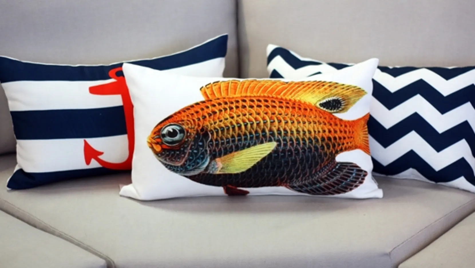 Princess Damselfish Fish Pillow 12x19