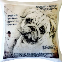 Pug 17x17 Dog Pillow