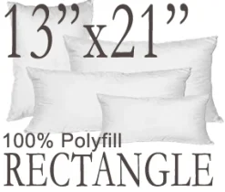 Rectangular 13"x21" Polyfill Pillow Insert