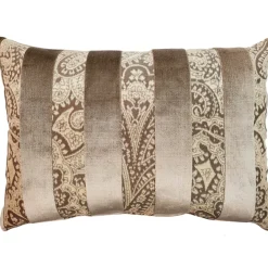 Robert Owl Stripe Velvet Pillow 15x22