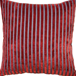 Rockefeller Lava Red Velvet Throw Pillow 20x20
