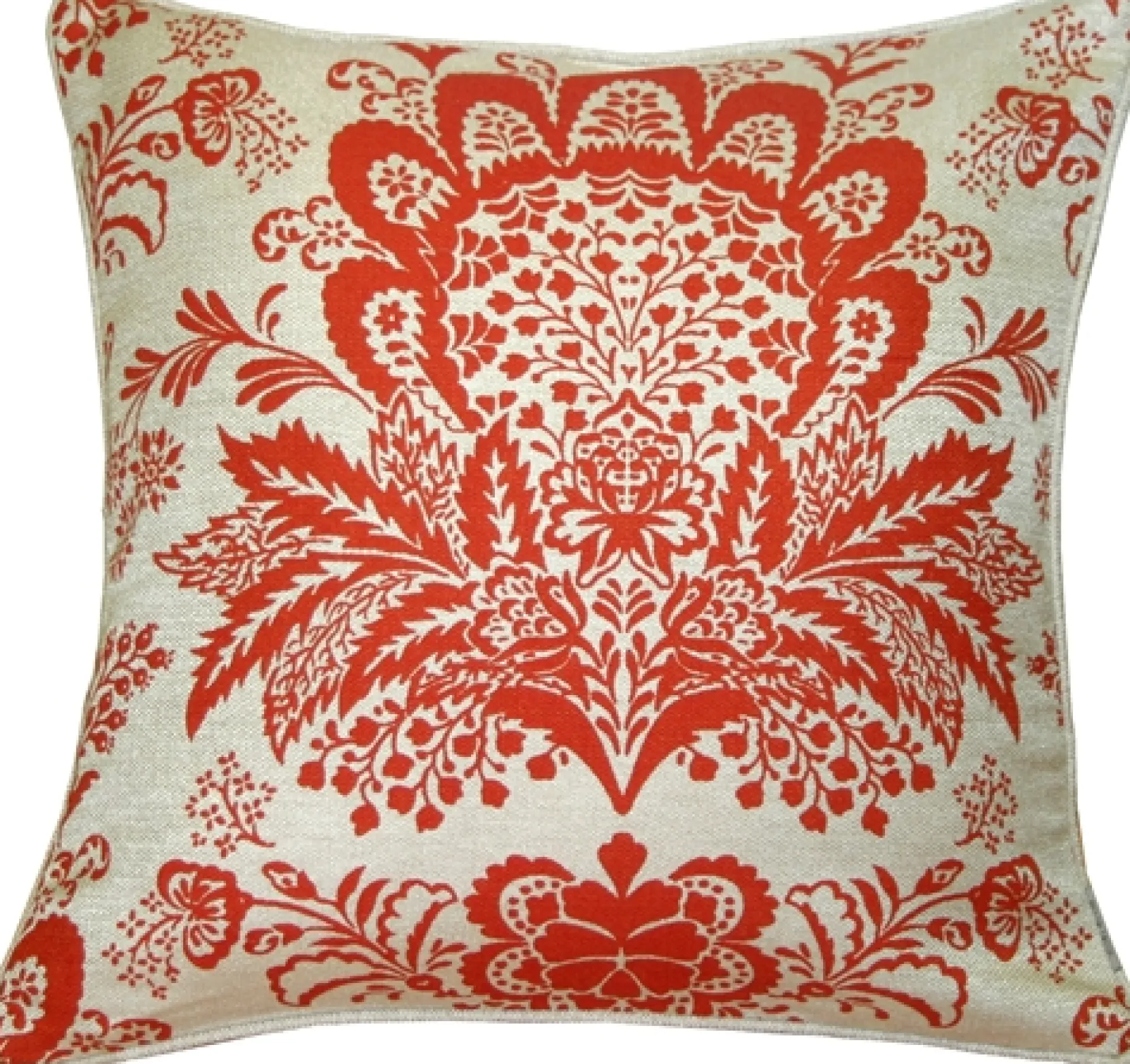 Rustic Floral Orange 20x20 Throw Pillow