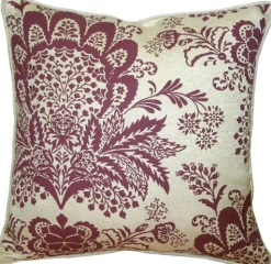 Rustic Floral Purple 20x20 Throw Pillow
