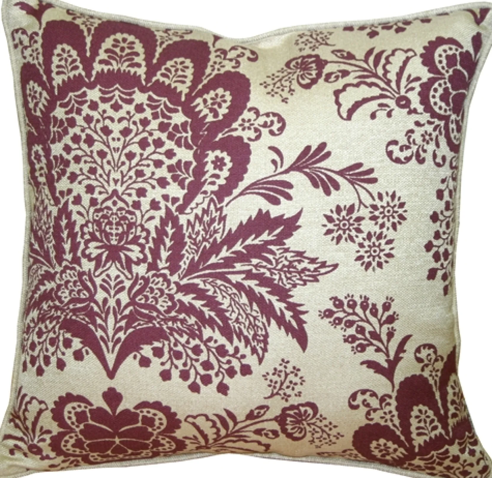 Rustic Floral Purple 20x20 Throw Pillow