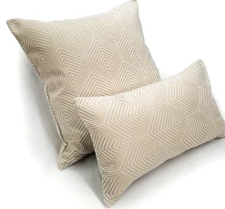 Sahara Cream and Gold Textured Throw Pillow 12x20