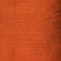 Sankara Burnt Orange Silk Throw Pillow 16x16