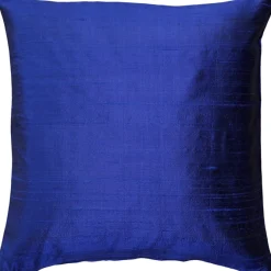 Sankara Ink Blue Silk Throw Pillow 18x18