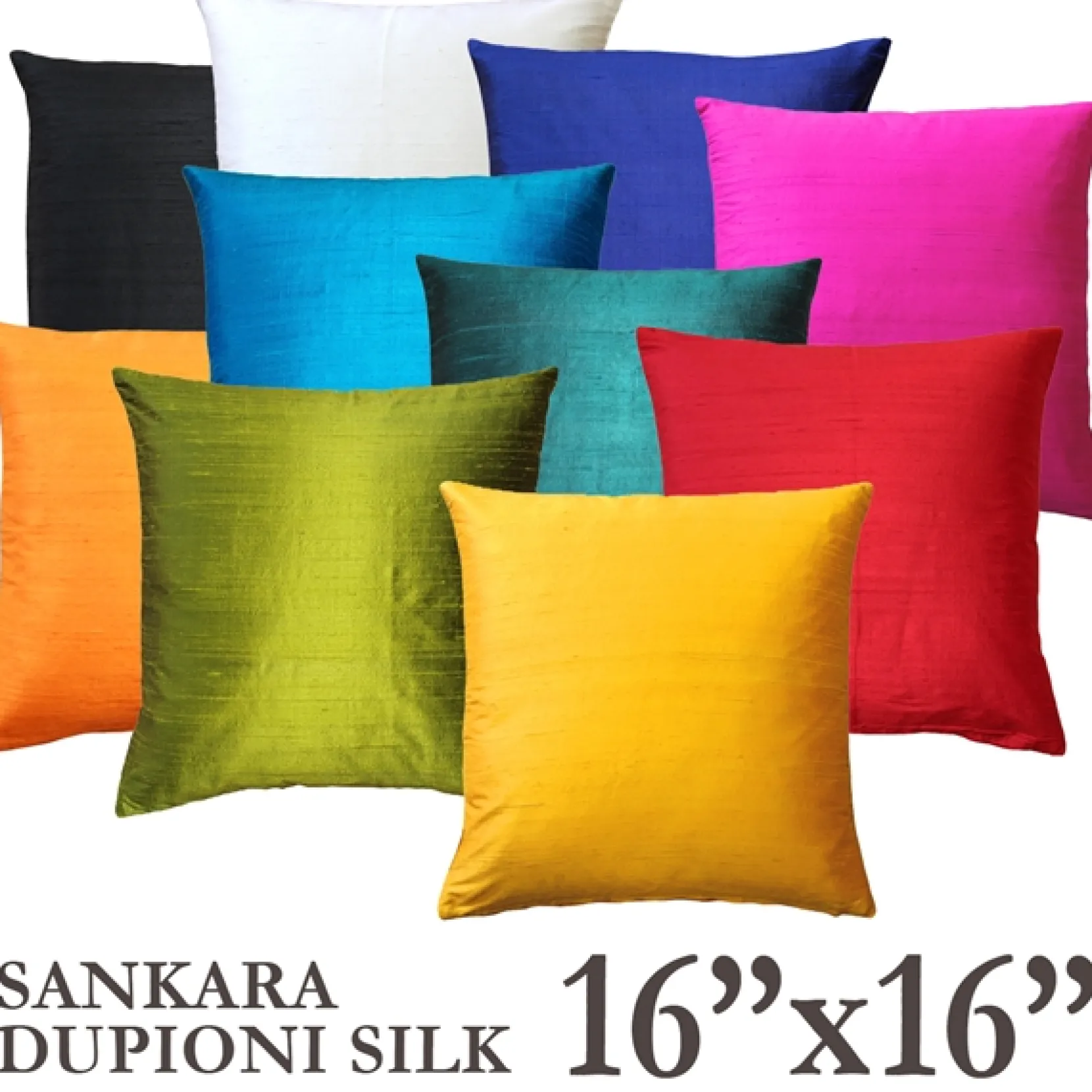 Sankara Silk Throw Pillows 16x16