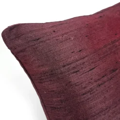 Sankara Wine Silk Throw Pillow 16x16