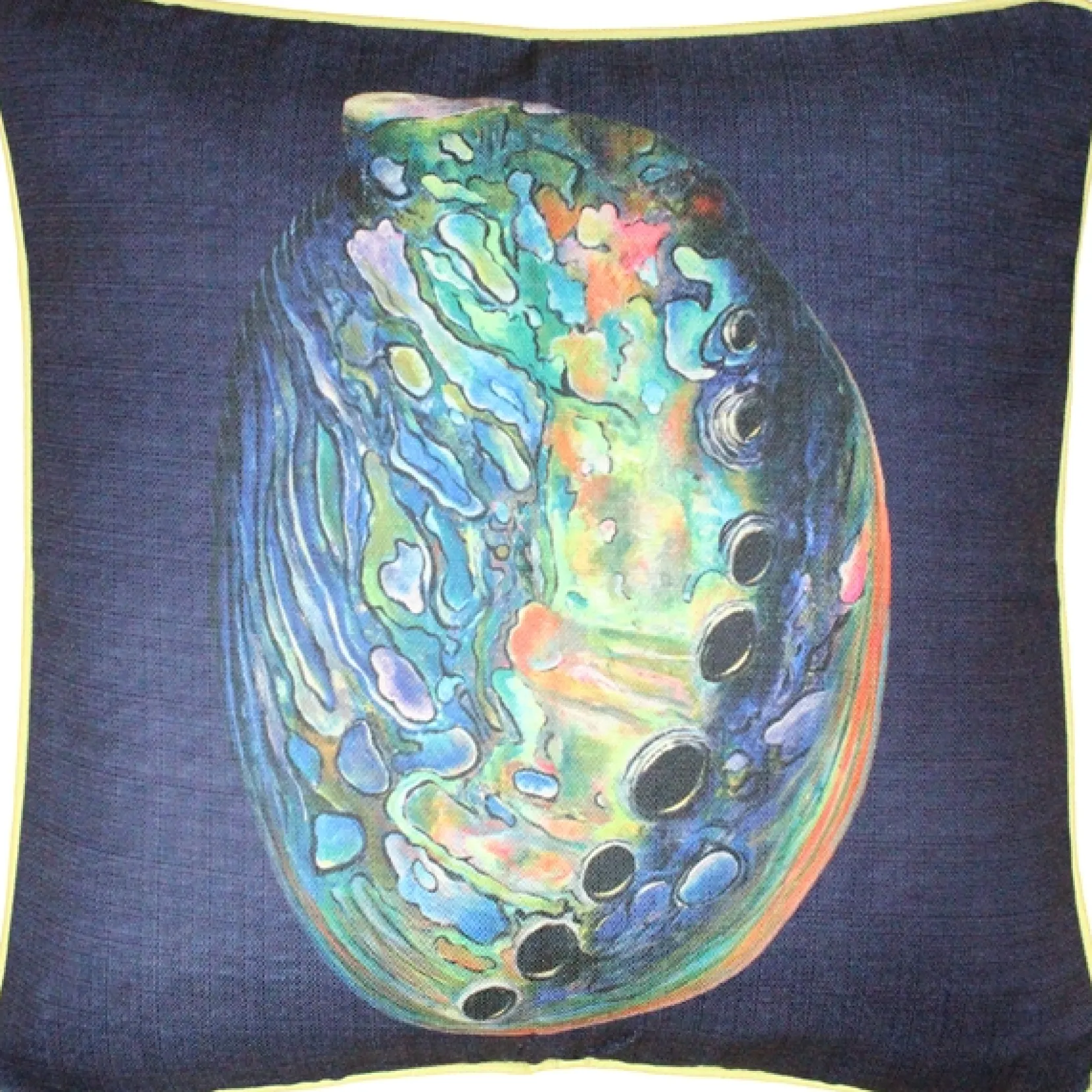 Shoal Cape Abalone Solitaire Throw Pillow 20x20