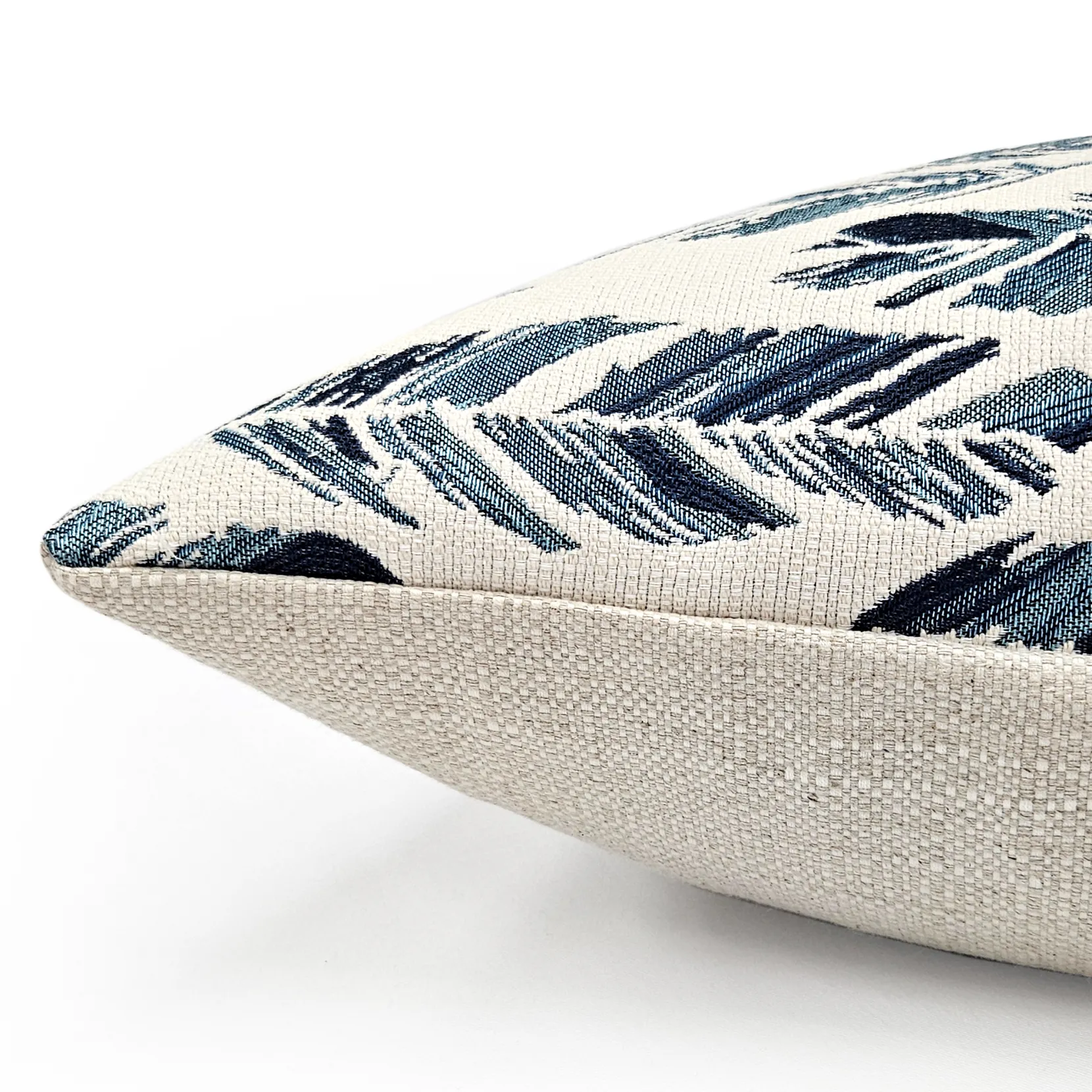 Skyward Plumage Blue Woven Throw Pillow 21x21