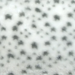 Snow Leopard Faux Fur 20x20 Throw Pillow