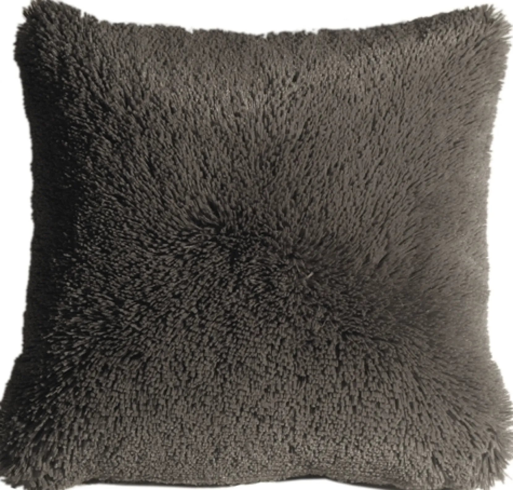 Soft Plush Gray 20x20 Throw Pillow
