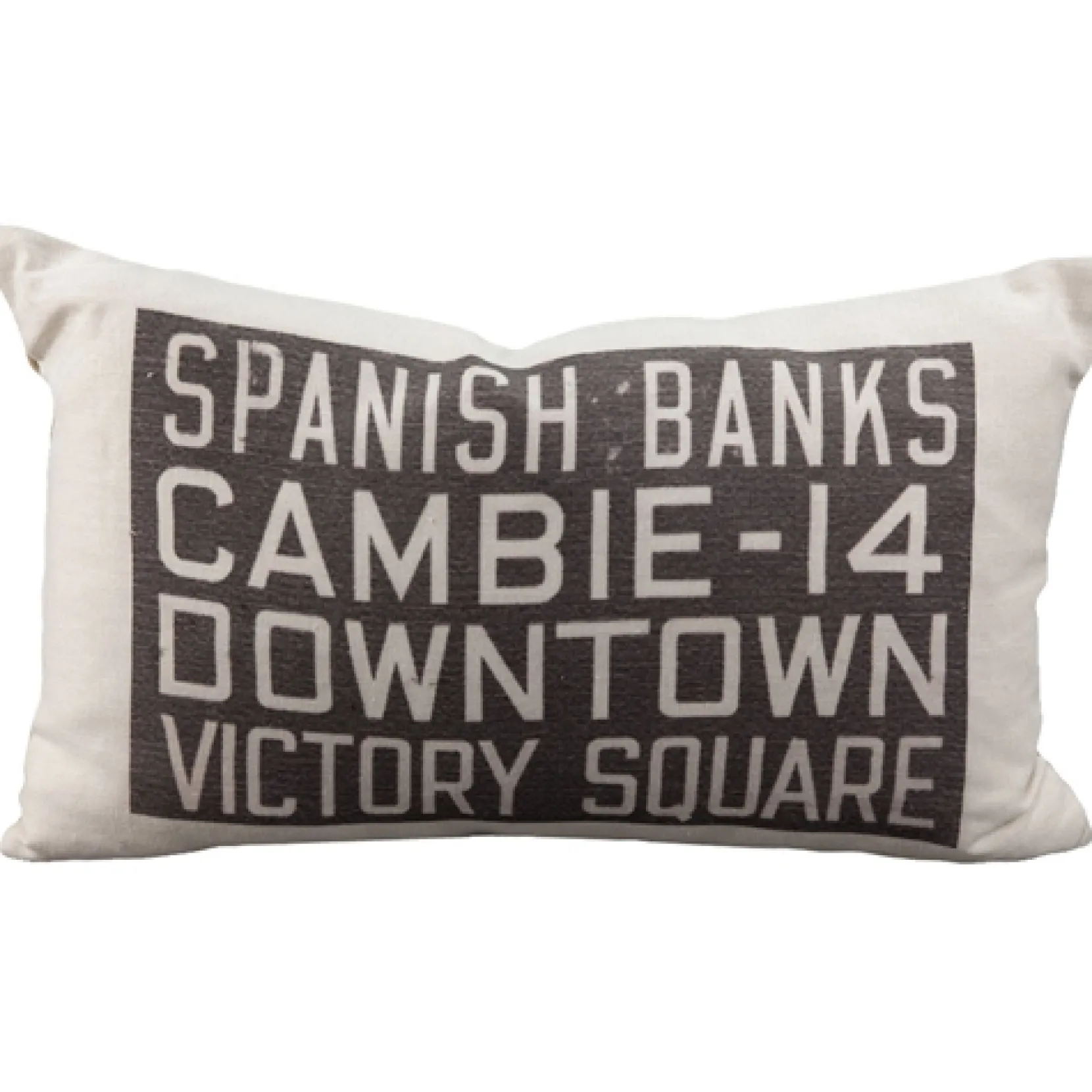 Spanish Banks Bus Scroll Throw Pillow