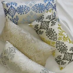 Sumatra Medallion Embroidered Silk Decorative Throw Pillow 21x21