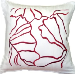 Summer Breeze Red 20x20 Throw Pillow