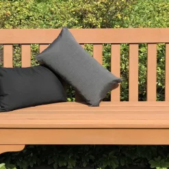 Sunbrella Coal Black 12x19 Outdoor Pillow