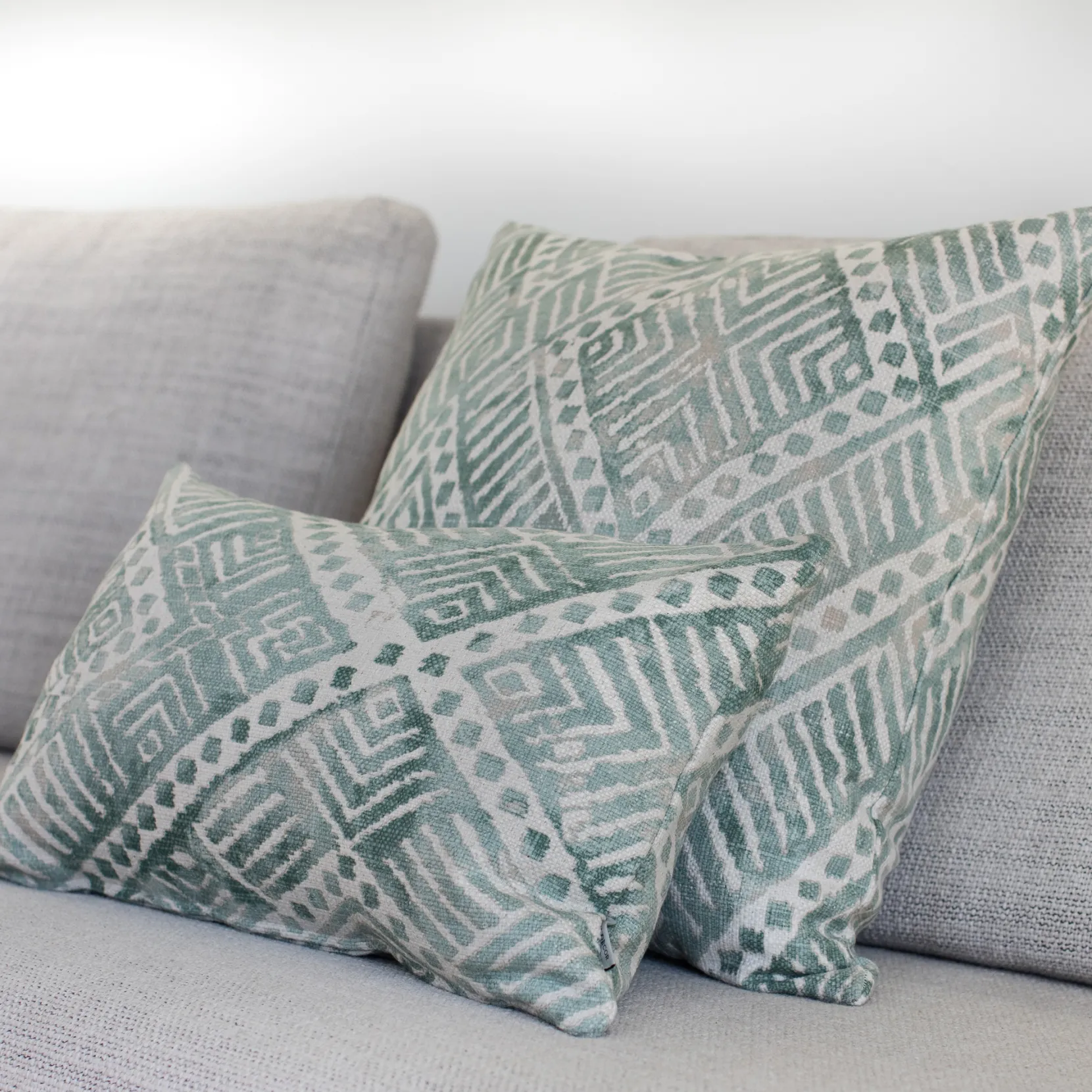 Tangga Blue Throw Pillow 20X20