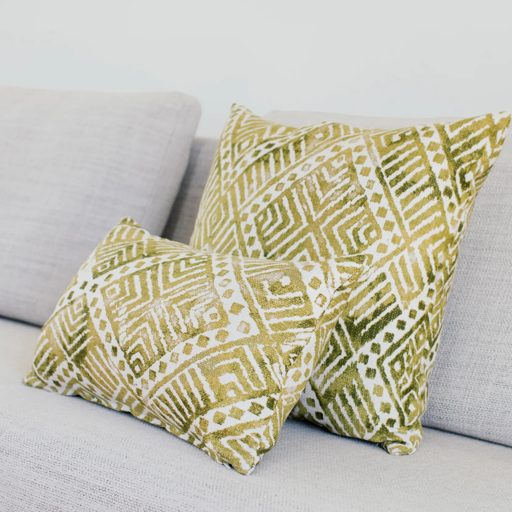 Tangga Green Throw Pillow 20X20