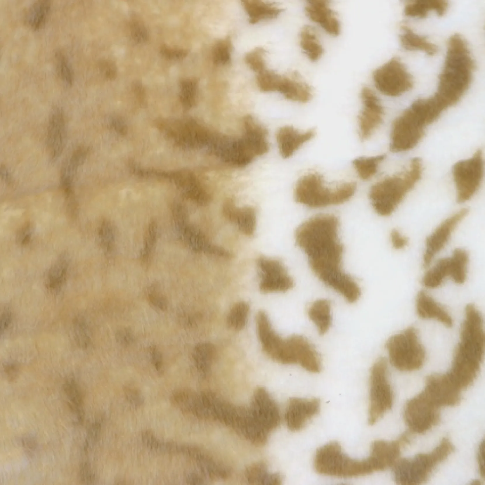 Tawny Lynx Faux Fur 20x20 Throw Pillow
