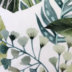 Thai Garden Green Leaf Throw Pillow 20x20